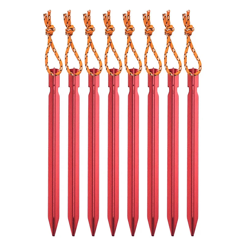 Piquets de Tente en Aluminium PACOONE – Lot de 10 (18 cm)