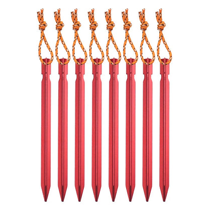 Piquets de Tente en Aluminium PACOONE – Lot de 10 (18 cm)