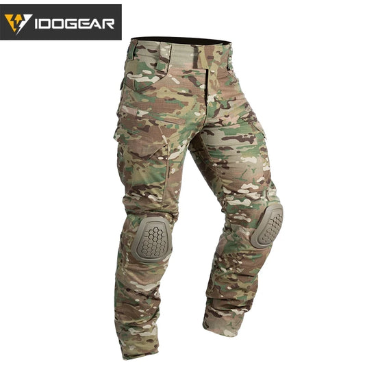 Pantalon tactique IDOGEAR G4 avec genouillères – Camouflage