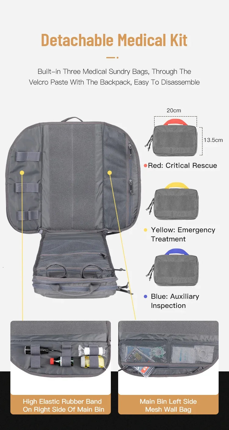 Sac à Dos Tactique Étanche SPANKER BG112 - 30L avec Système MOLLE