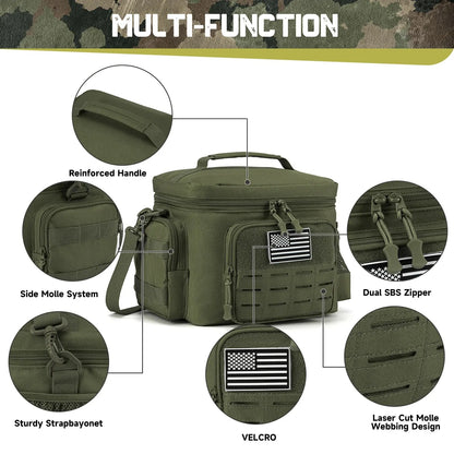 Lunch box tactique isotherme – Sac repas robuste et étanche pour camping, travail ou randonnée
