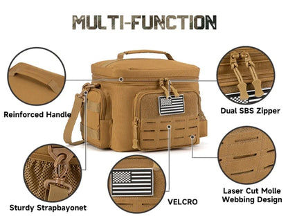 Lunch box tactique isotherme – Sac repas robuste et étanche pour camping, travail ou randonnée