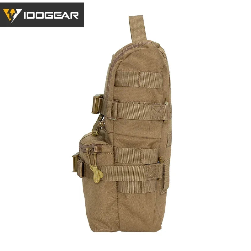 Mini sac d’hydratation tactique IDOGEAR – Nylon 500D, MOLLE, compact et résistant – 32 × 19 × 9,5 cm
