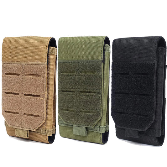 Pochette tactique MOLLE pour téléphone – nylon renforcé, compatible EDC & plein air