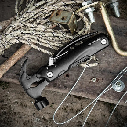 Marteau Multi-Outils 12 en 1 - Pince, Scie, Tournevis, Couteau, Idéal Camping & Outdoor