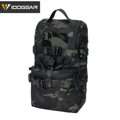 Mini sac d’hydratation tactique IDOGEAR – Nylon 500D, MOLLE, compact et résistant – 32 × 19 × 9,5 cm