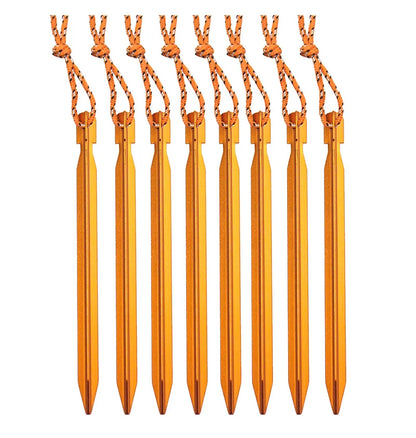 Piquets de Tente en Aluminium PACOONE – Lot de 10 (18 cm)