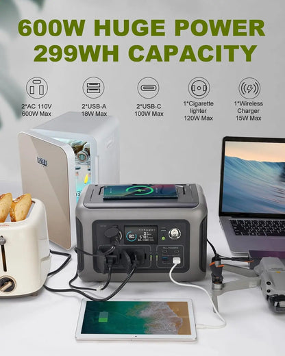 Station Électrique Portable ALLPOWERS R600 - 299Wh / 600W