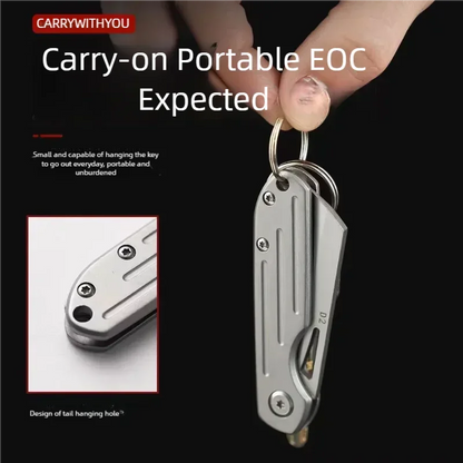 Mini Couteau de Poche Pliant en Acier Inoxydable – EDC Ultra Compact pour Camping, Survie et Usage Quotidien