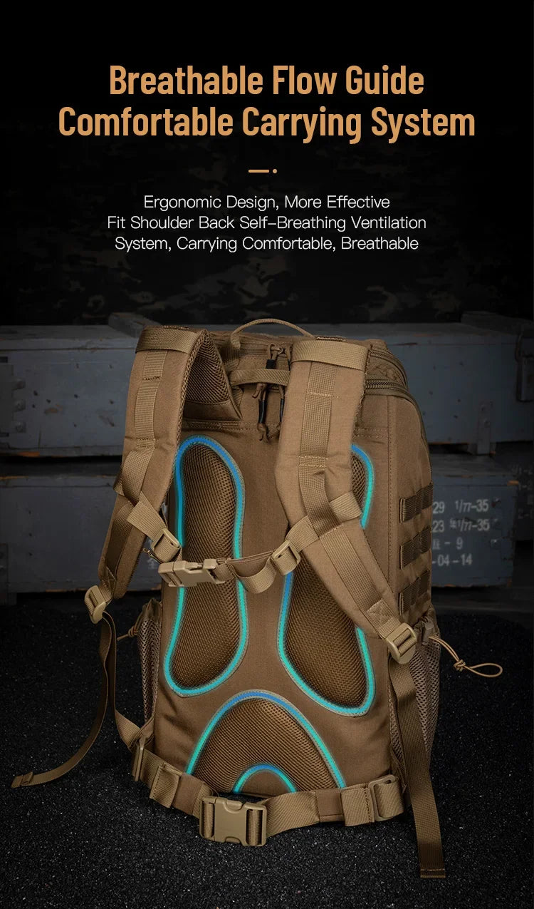 Sac à Dos Tactique Étanche SPANKER BG112 - 30L avec Système MOLLE