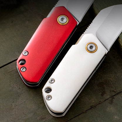 Couteau de Poche Mini Tactique – Lame Inox 14C28N & Manche en Os Blanc