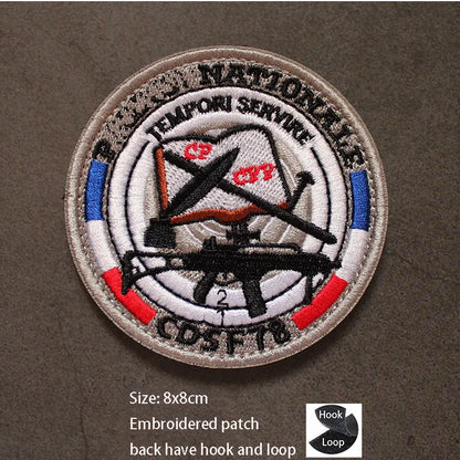 Écussons brodés tactiques velcro - identification française et unités spécialisées