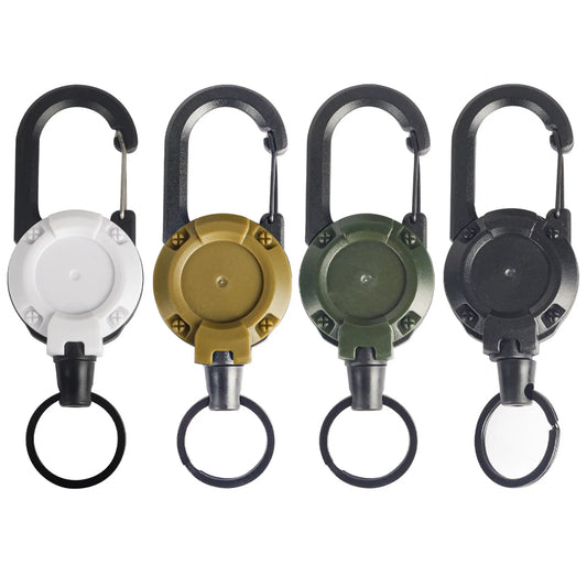 Porte-clés mousqueton rétractable en métal - robuste, pratique et sécurisé