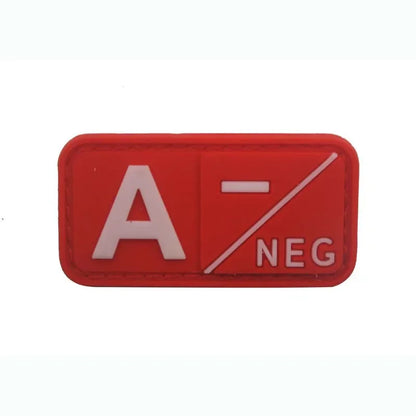Patch Groupe Sanguin 3D – Identification Tactique PVC (Hook & Loop)🎁 2 + 1 GRATUIT !