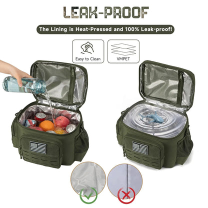 Lunch box tactique isotherme – Sac repas robuste et étanche pour camping, travail ou randonnée