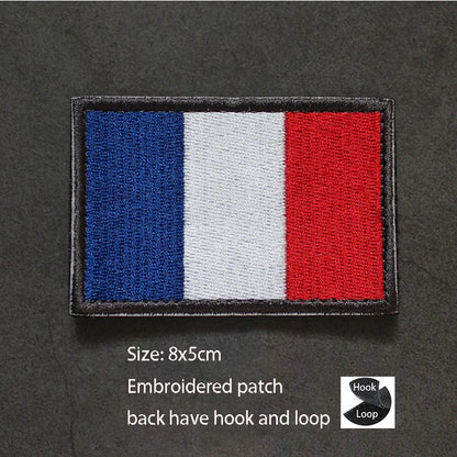 Écussons brodés tactiques velcro - identification française et unités spécialisées